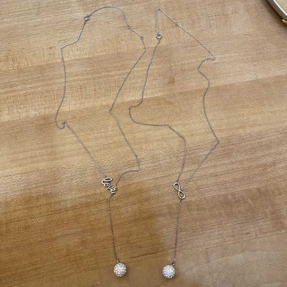 Infinity necklace, love necklace with crystals